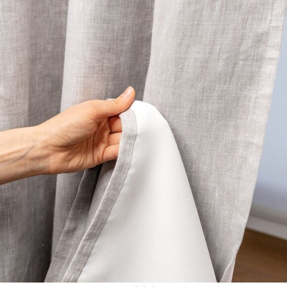 NWT 3hlinen Linen Back Tab Curtain Panel - Picture 4 of 7